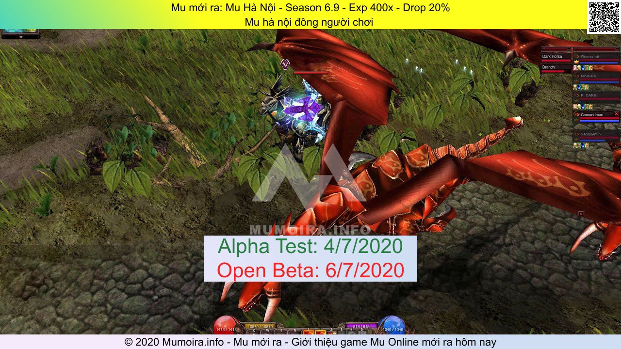 Giới thiệu Mu mới ra bởi Mumoira.info: Mu Hà Nội  - Mu hà nội đông người chơi  - Season 6.9 - Alpha Test 4/7/2020 - Open Beta 6/7/2020