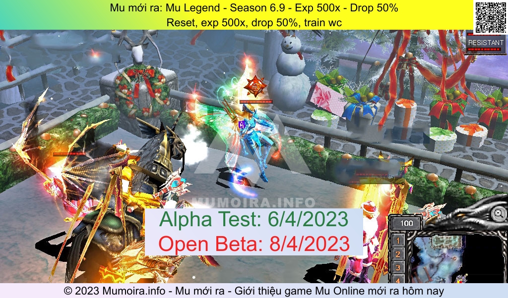 Mu mới ra, Mu Legend, mu-legend.net, Mu Online, Mu SS6 mới ra, Mu Test tháng 4 2023, Reset, exp 500x, drop 50%, train wc, Season 6.9