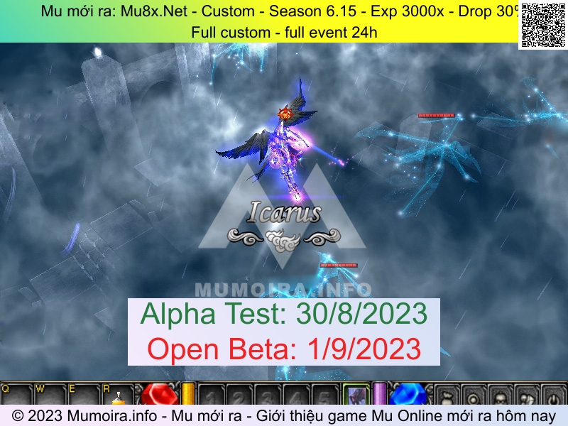 Mu mới ra, Mu8x.Net - Custom, mu8x.net, Mu Online, Mu SS6 mới ra, Mu Test tháng 8 2023, Full custom - full event 24h, Season 6.15