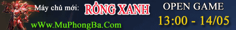 Game Mu Online PC private lậu mới ra tháng 5 2022: Mu Phong Bá - Season 6.15 - Exp 100x - Drop 10% - Alpha Test 12/05/2022 - Open Beta 14/05/2022