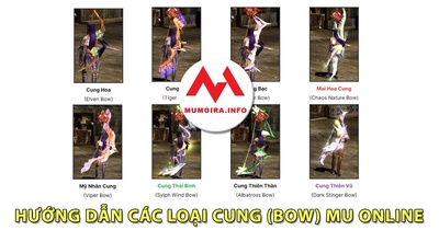 Hướng dẫn các loại Cung (Bow) trong game Mu Online - Mumoira.info