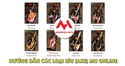 Hướng dẫn các loại Rìu (Axe) trong game Mu Online - Mumoira.info