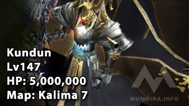 Kundun: cấp độ 147, máu 5.000.000, bản đồ Kalima 7
